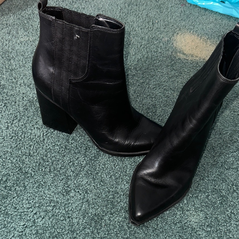 Marc Fisher Sleek Black Ankle Booties